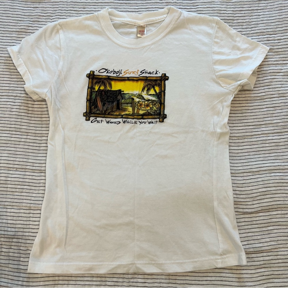 Vintage Okoboji Surf Shack Baby Tee medium